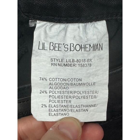 Lil Bee's Bohemian Boutique Women's Super Flare Black Denim Jeans - 12 (31x34.5) - Picture 5 of 5